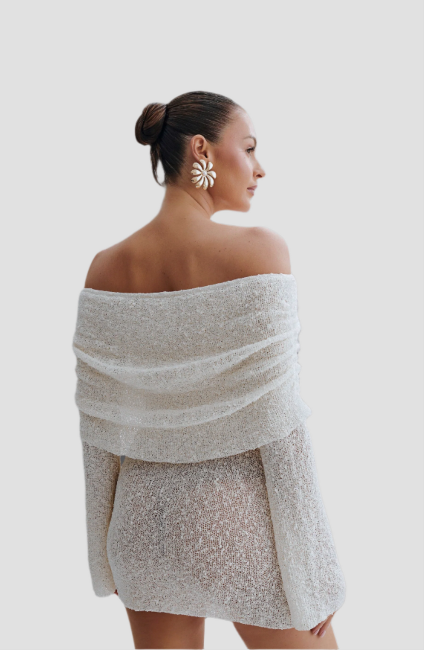 Elara Mini Jurk Elegant & Off-Shoulder