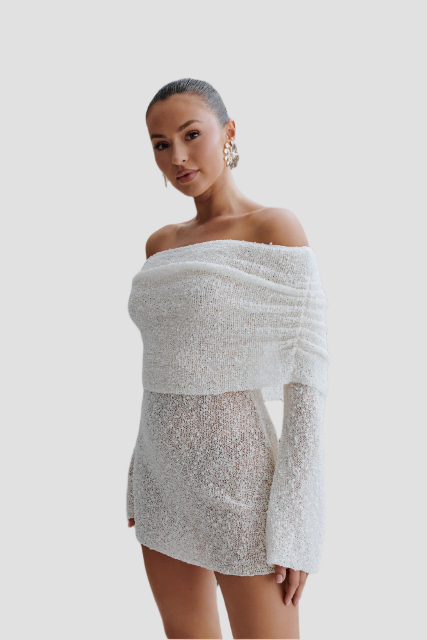 Elara Mini Jurk Elegant & Off-Shoulder