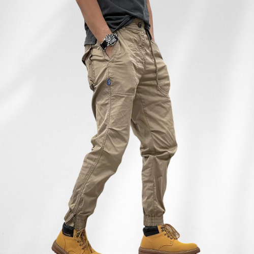 Milo Elastische cargo-broek met zakken