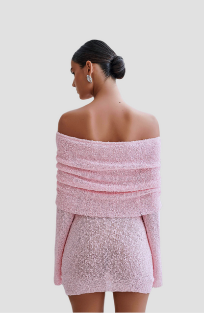 Elara Mini Jurk Elegant & Off-Shoulder
