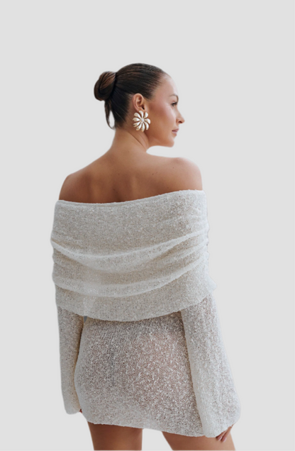 Elara Mini Jurk Elegant & Off-Shoulder