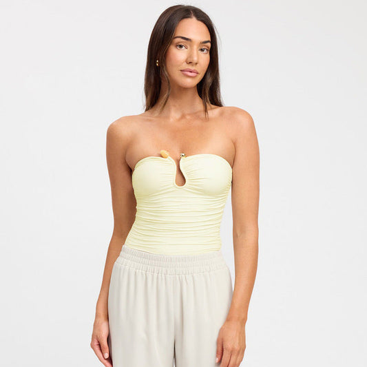 Nara Strapless top met sierdetail