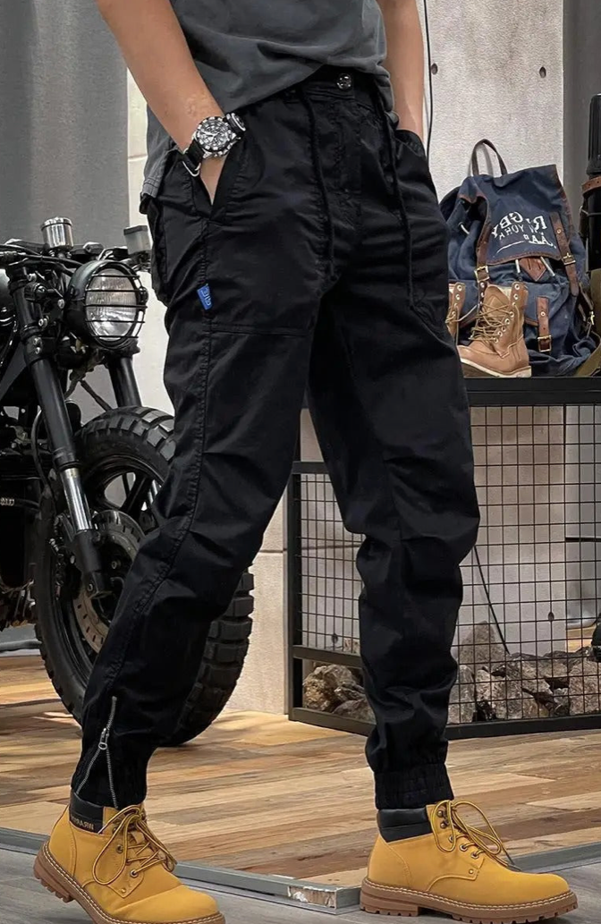 Milo Elastische cargo-broek met zakken