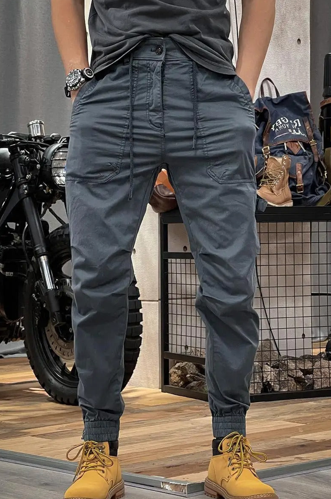 Milo Elastische cargo-broek met zakken