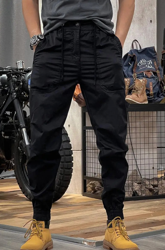 Milo Elastische cargo-broek met zakken