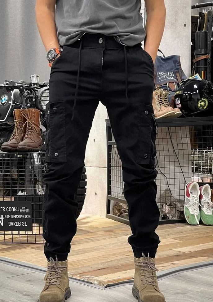 Milo Elastische cargo-broek met zakken