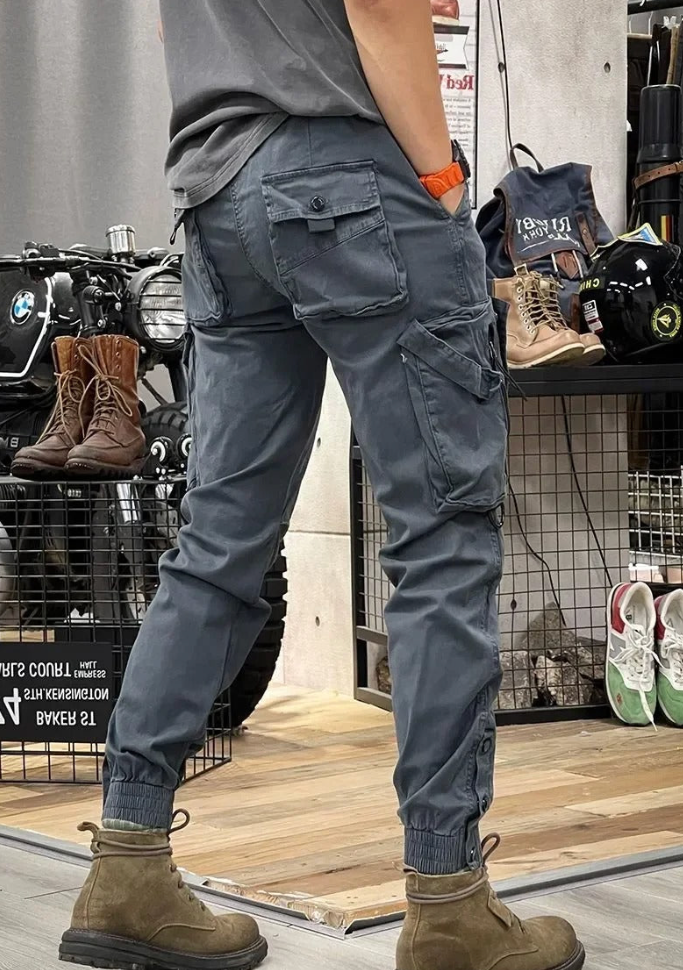 Milo Elastische cargo-broek met zakken