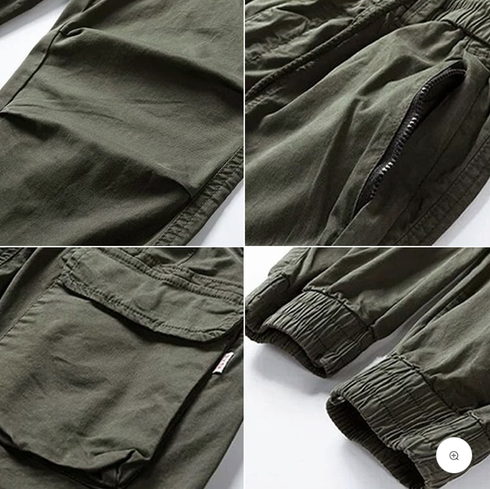 Milo Elastische cargo-broek met zakken