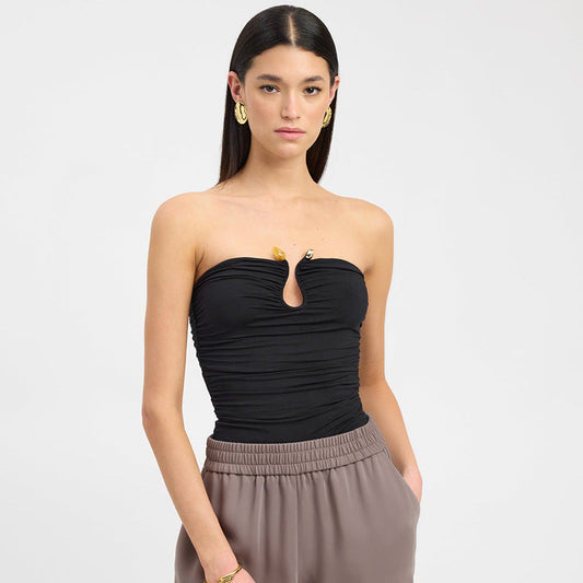 Nara Strapless top met sierdetail