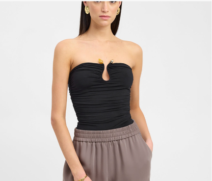 Nara Strapless top met sierdetail